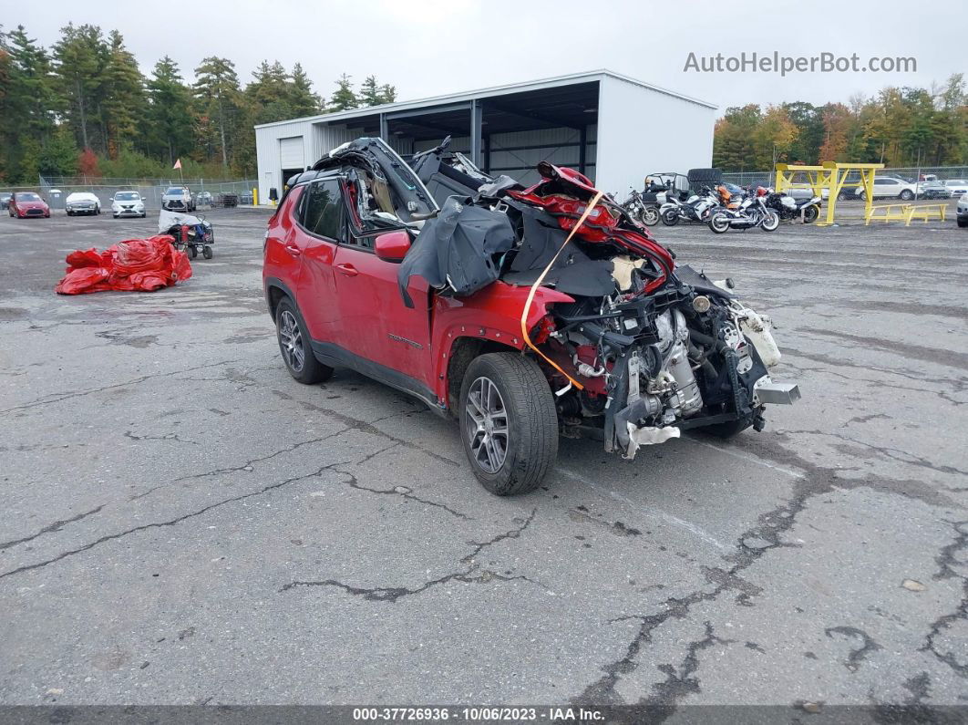 2018 Jeep Compass Latitude 4x4 Red vin: 3C4NJDBB2JT115437