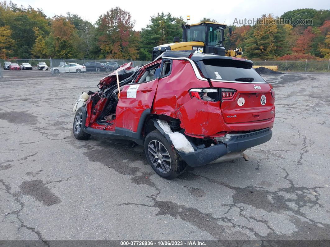 2018 Jeep Compass Latitude 4x4 Red vin: 3C4NJDBB2JT115437