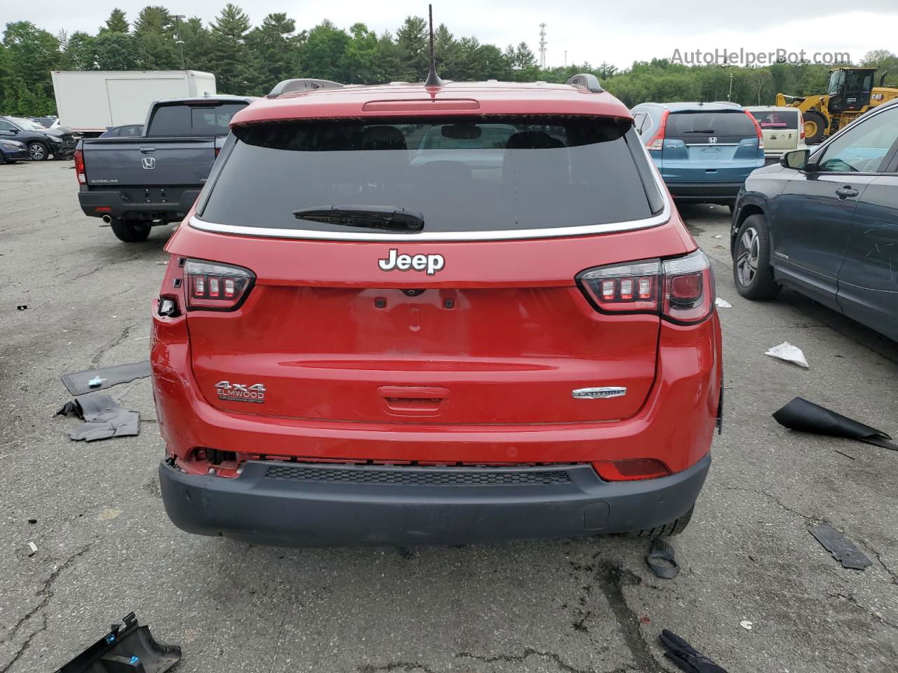 2018 Jeep Compass Latitude Red vin: 3C4NJDBB2JT255732