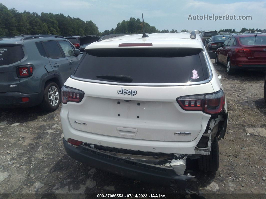 2018 Jeep Compass Latitude White vin: 3C4NJDBB3JT177817