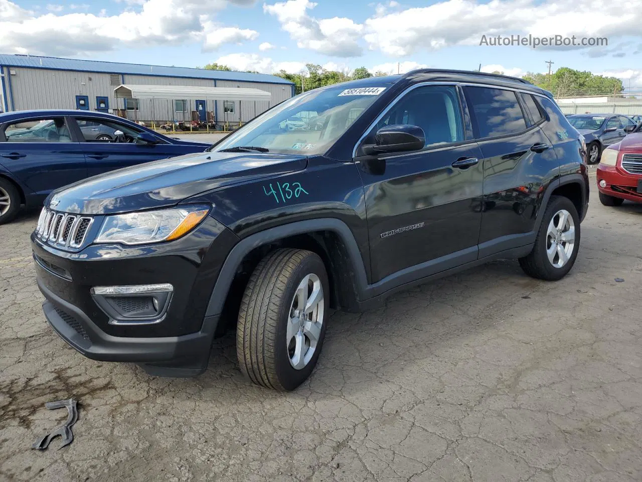 2018 Jeep Compass Latitude Black vin: 3C4NJDBB3JT222044