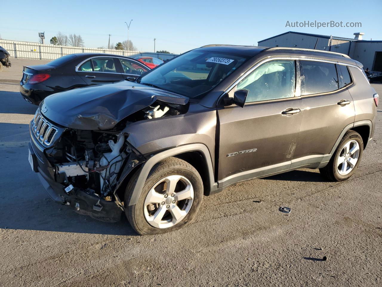 2018 Jeep Compass Latitude Gray vin: 3C4NJDBB3JT314576