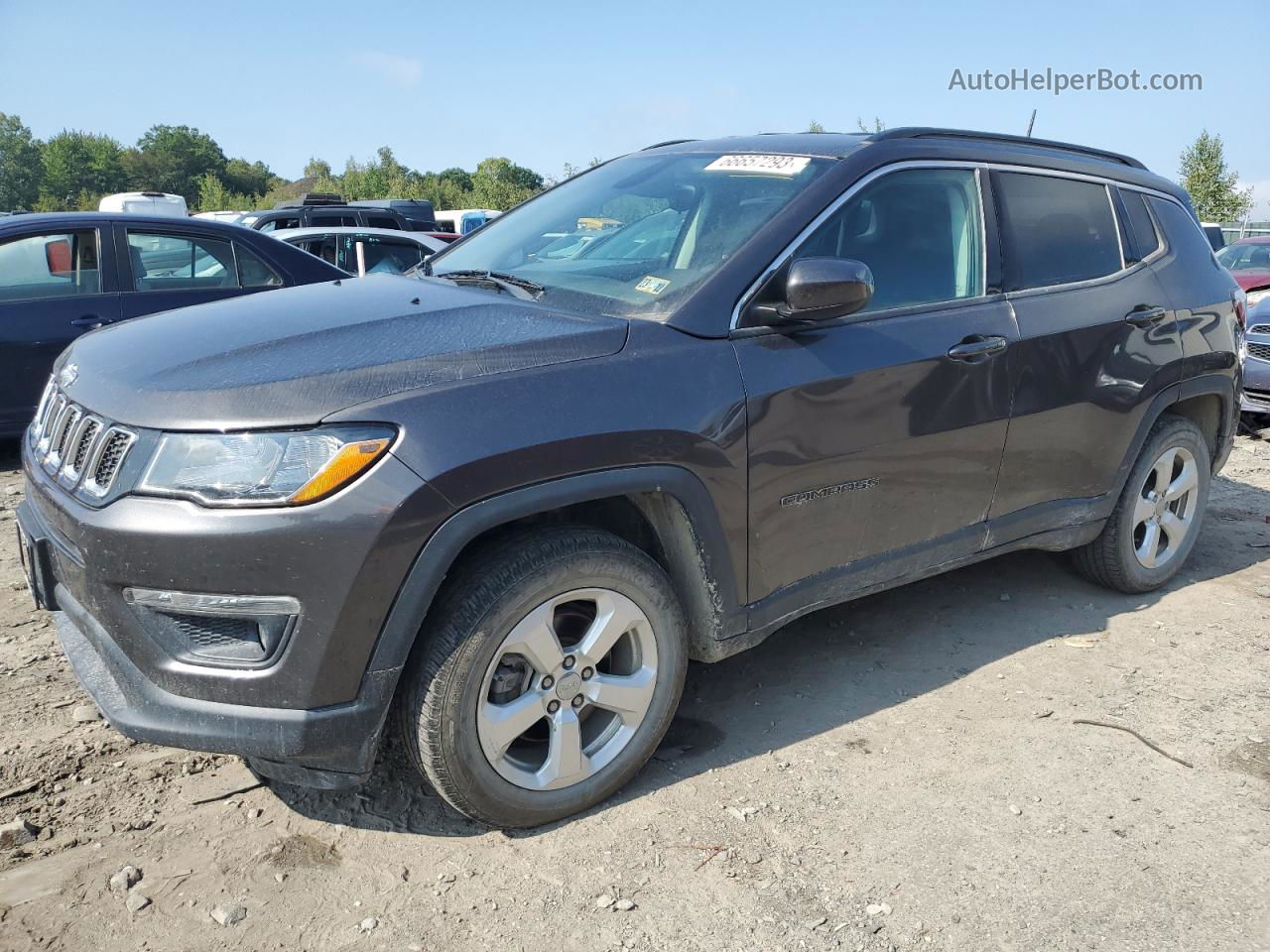 2018 Jeep Compass Latitude Gray vin: 3C4NJDBB4JT108036