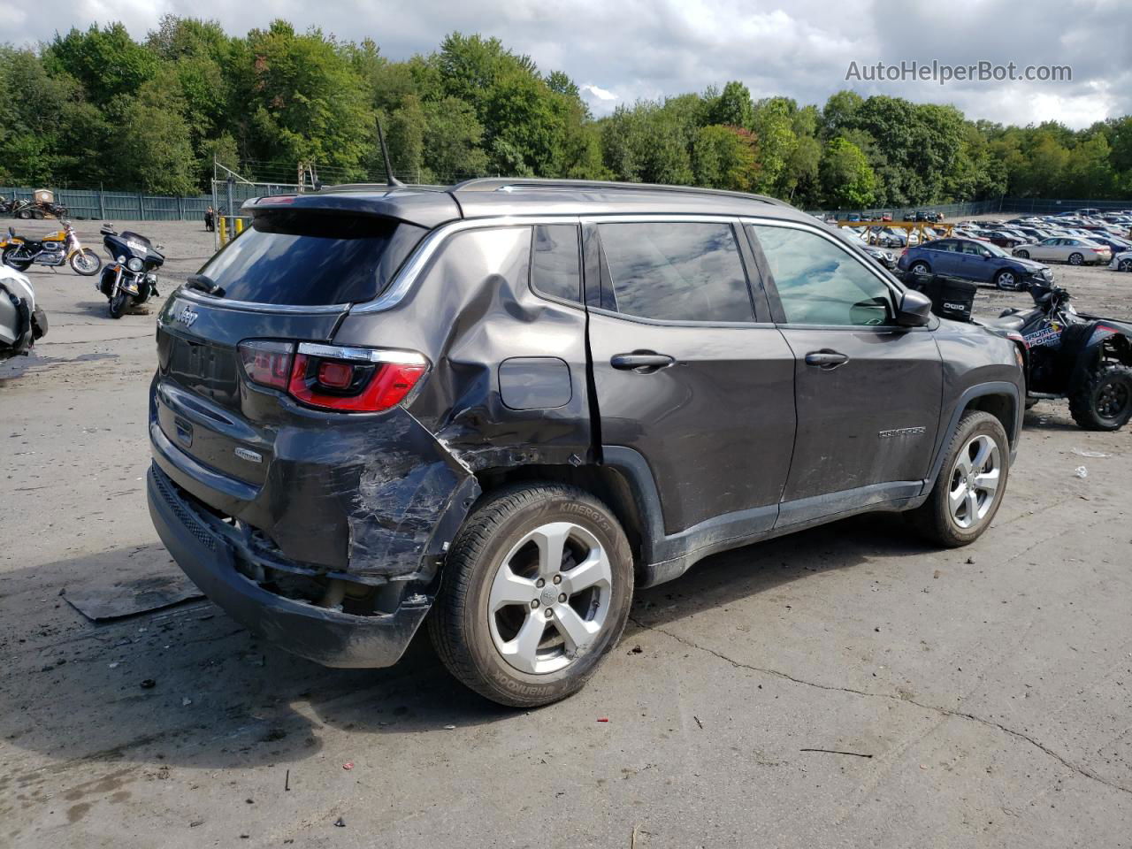 2018 Jeep Compass Latitude Gray vin: 3C4NJDBB4JT108036