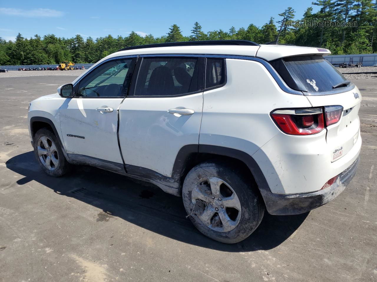 2018 Jeep Compass Latitude White vin: 3C4NJDBB4JT176644