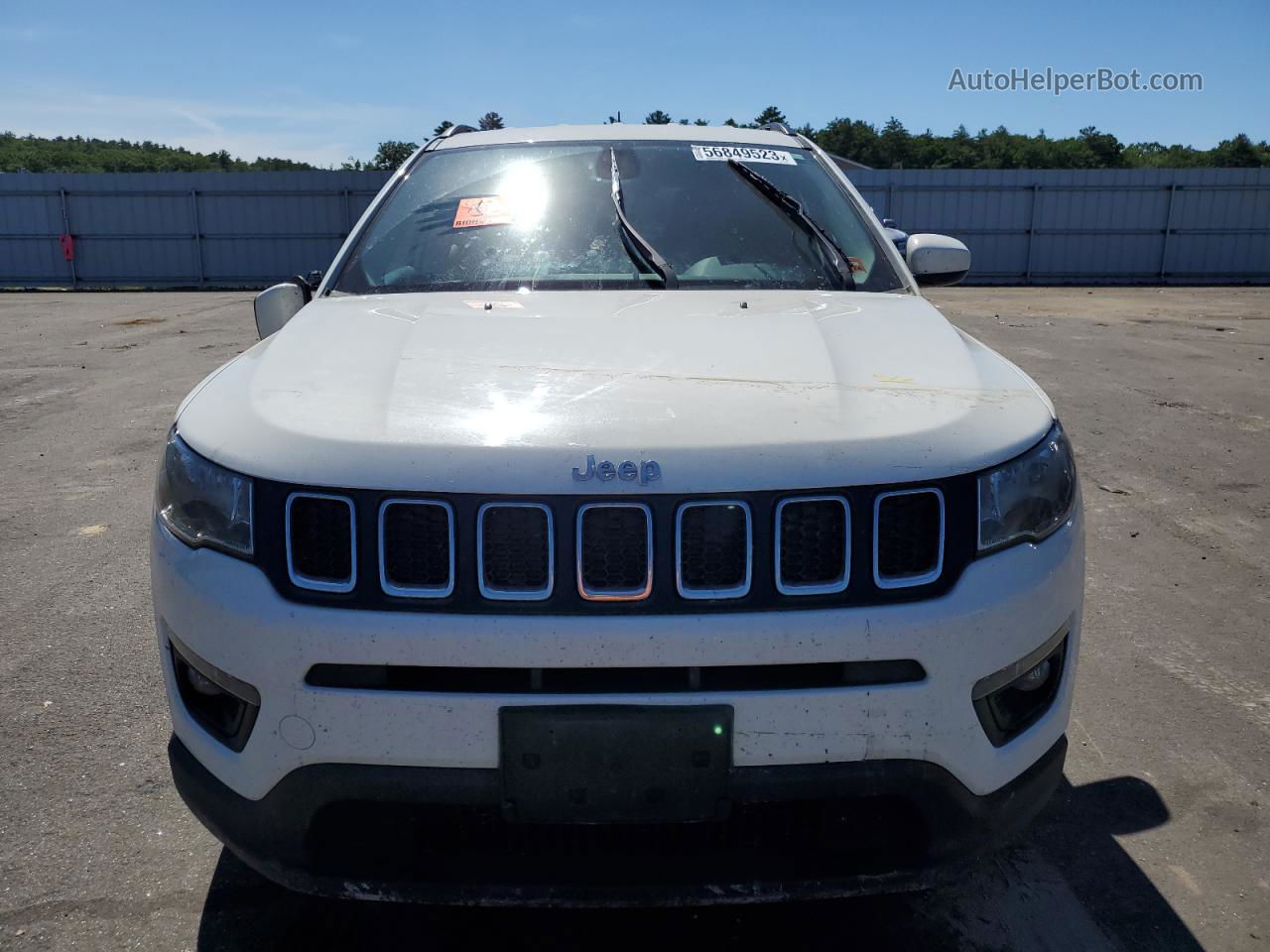 2018 Jeep Compass Latitude White vin: 3C4NJDBB4JT176644