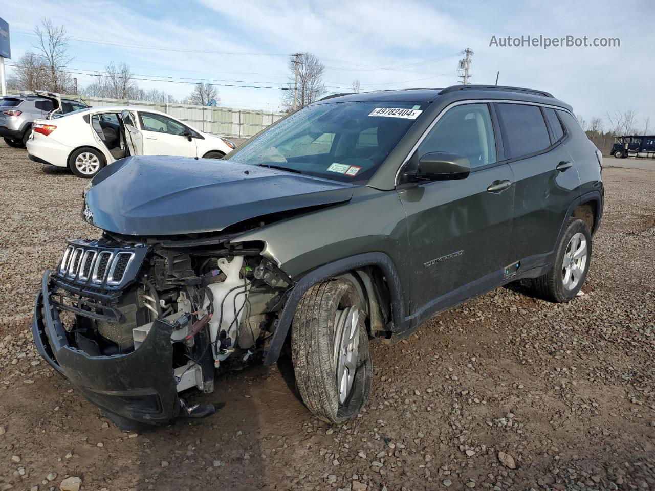 2018 Jeep Compass Latitude Зеленый vin: 3C4NJDBB4JT230752