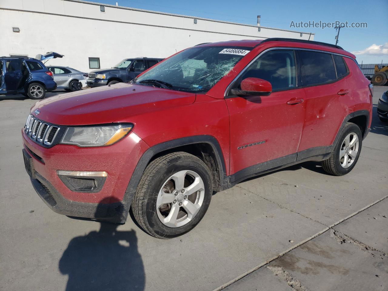 2018 Jeep Compass Latitude Красный vin: 3C4NJDBB4JT455611