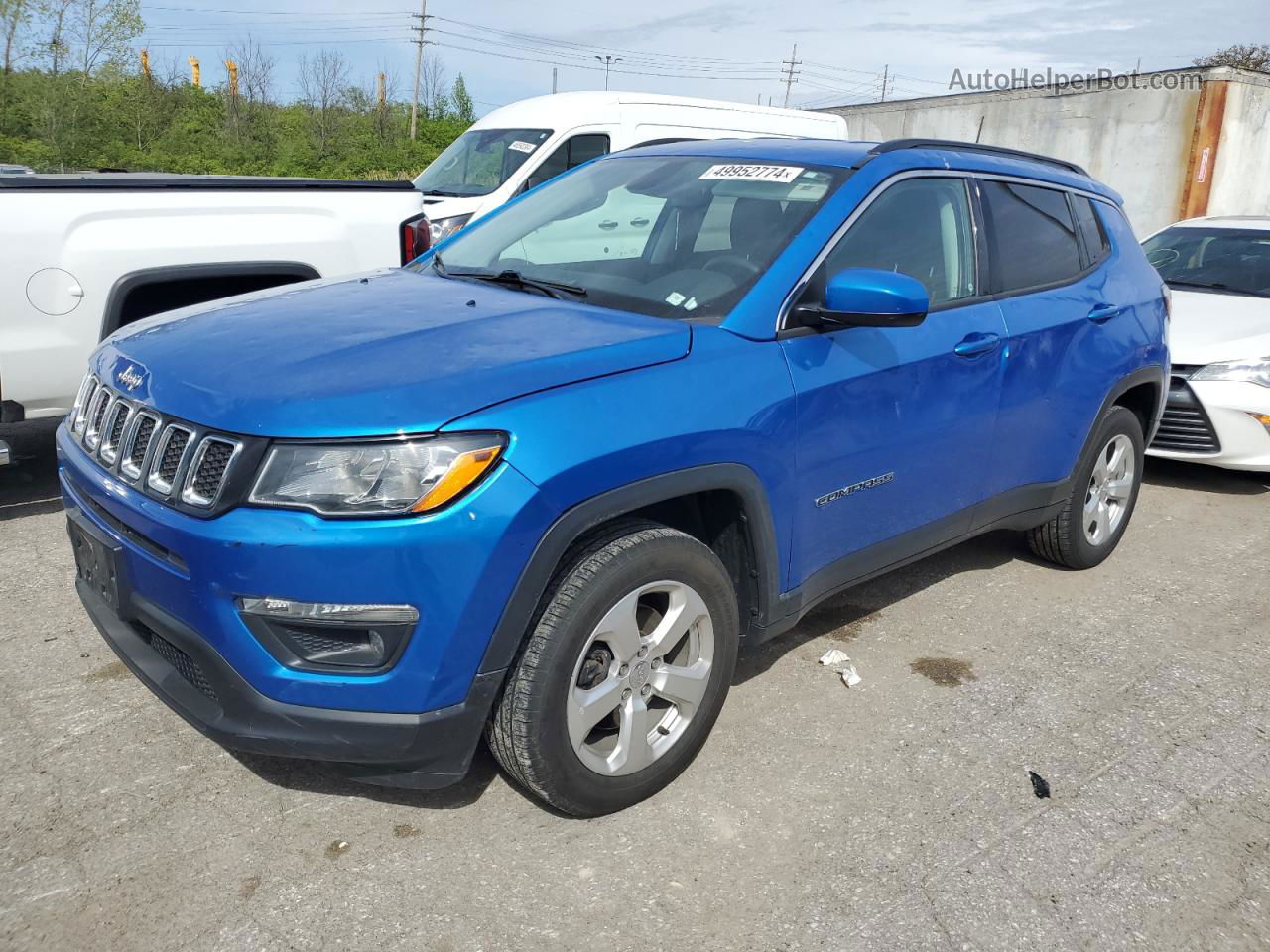 2018 Jeep Compass Latitude Blue vin: 3C4NJDBB4JT485143