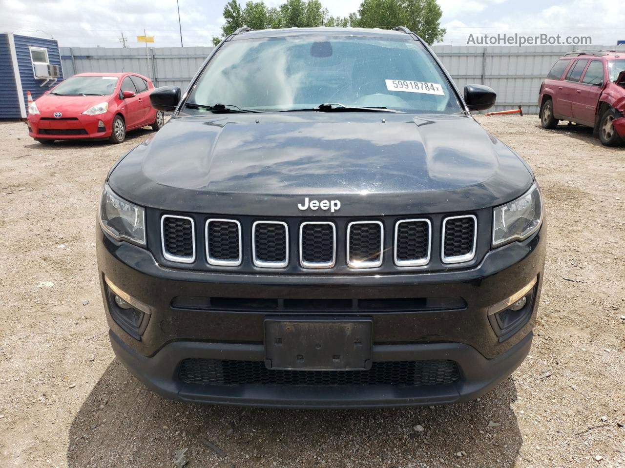 2018 Jeep Compass Latitude Black vin: 3C4NJDBB5JT176717