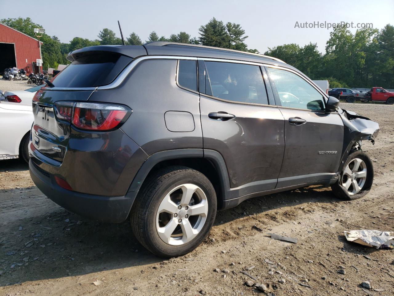 2018 Jeep Compass Latitude Gray vin: 3C4NJDBB5JT436940