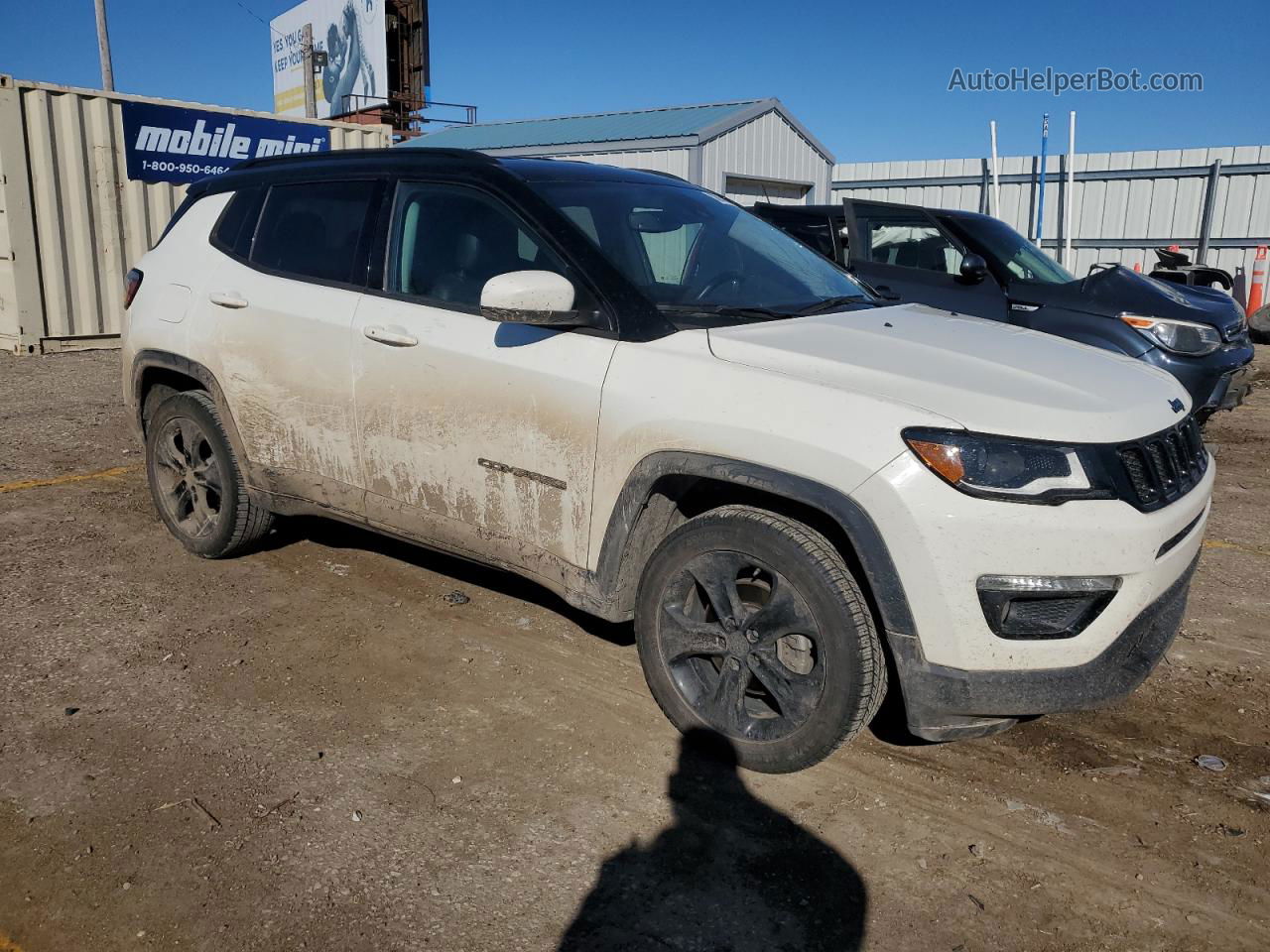 2018 Jeep Compass Latitude White vin: 3C4NJDBB5JT453480