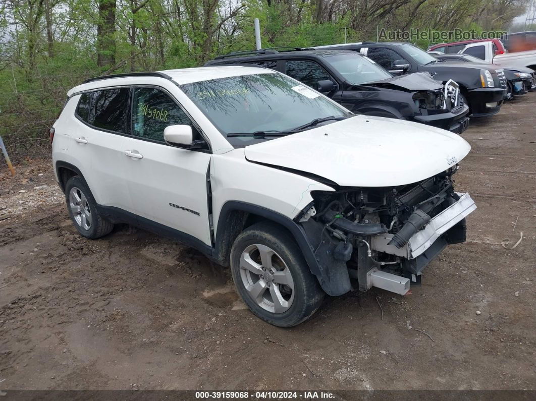 2018 Jeep Compass Latitude 4x4 White vin: 3C4NJDBB6JT291083