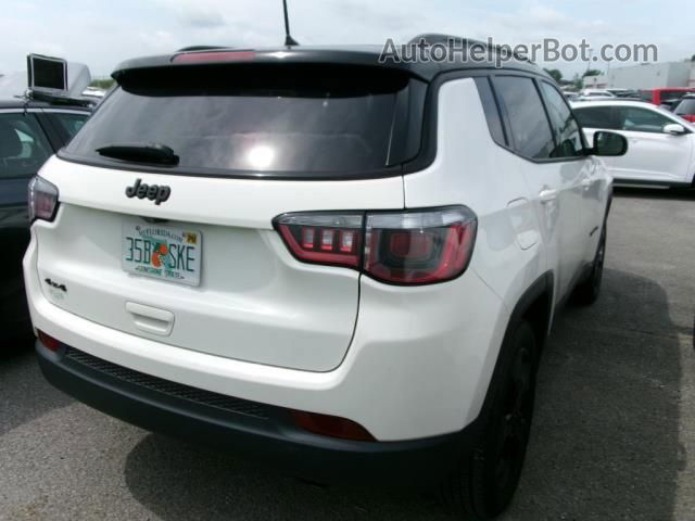 2018 Jeep Compass Altitude White vin: 3C4NJDBB6JT301580