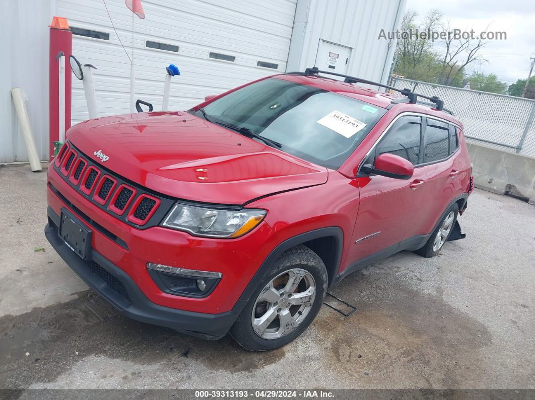 2018 Jeep Compass Latitude 4x4 Red vin: 3C4NJDBB6JT315527