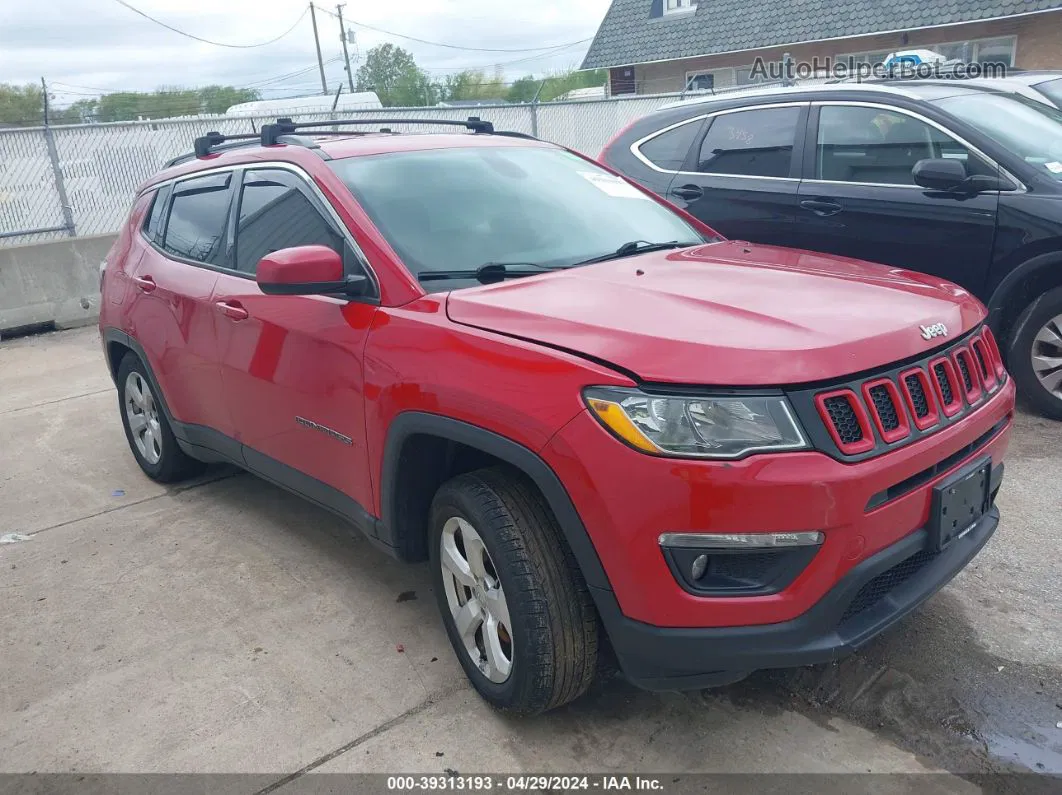 2018 Jeep Compass Latitude 4x4 Red vin: 3C4NJDBB6JT315527