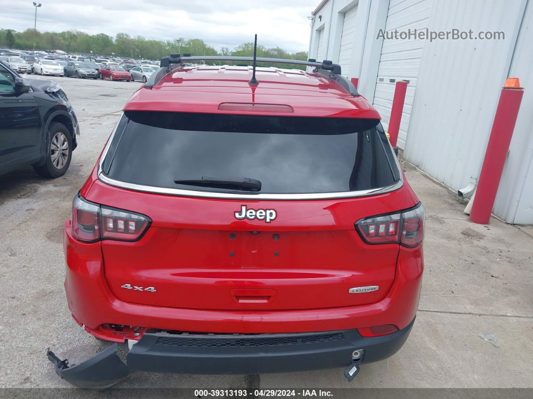 2018 Jeep Compass Latitude 4x4 Red vin: 3C4NJDBB6JT315527