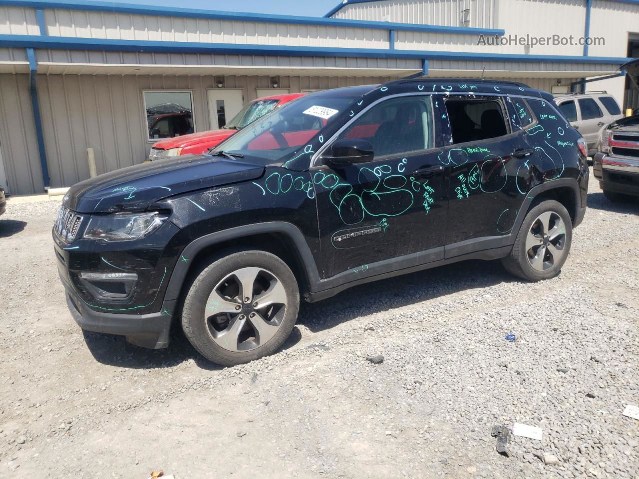 2018 Jeep Compass Latitude Black vin: 3C4NJDBB7JT108161