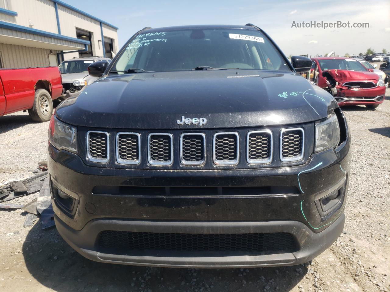 2018 Jeep Compass Latitude Black vin: 3C4NJDBB7JT108161