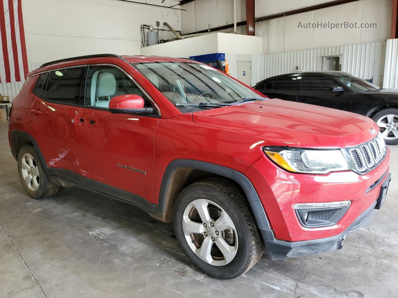 2018 Jeep Compass Latitude Red vin: 3C4NJDBB7JT161152