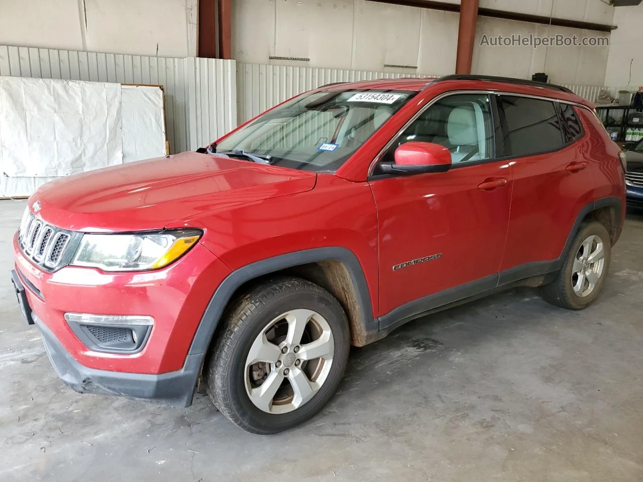 2018 Jeep Compass Latitude Red vin: 3C4NJDBB7JT161152