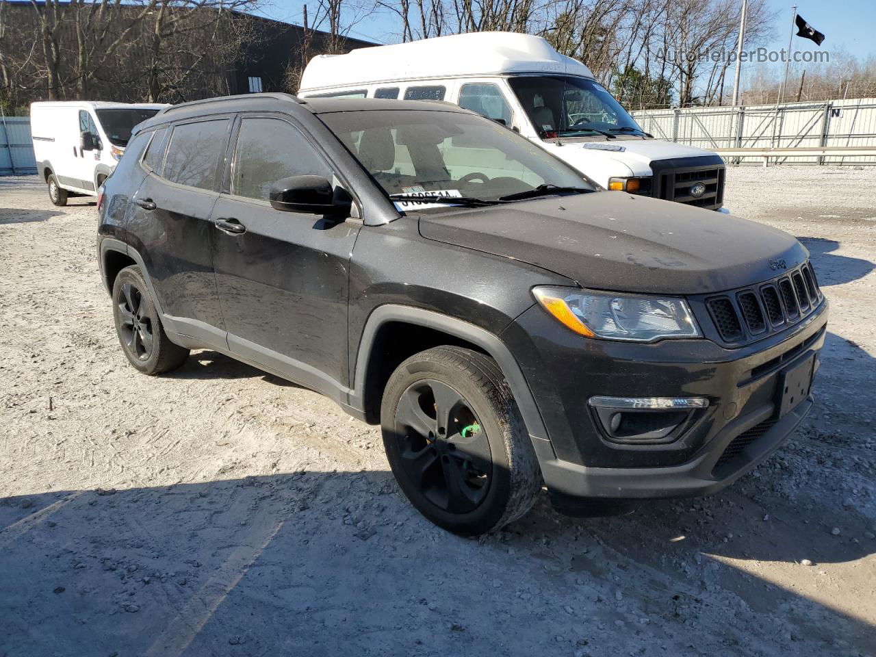 2018 Jeep Compass Latitude Черный vin: 3C4NJDBB7JT325368