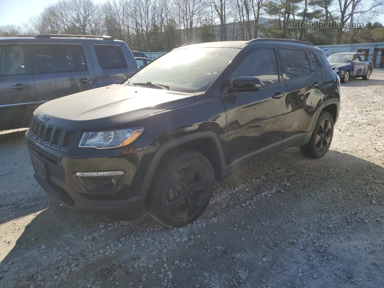 2018 Jeep Compass Latitude Black vin: 3C4NJDBB7JT325368