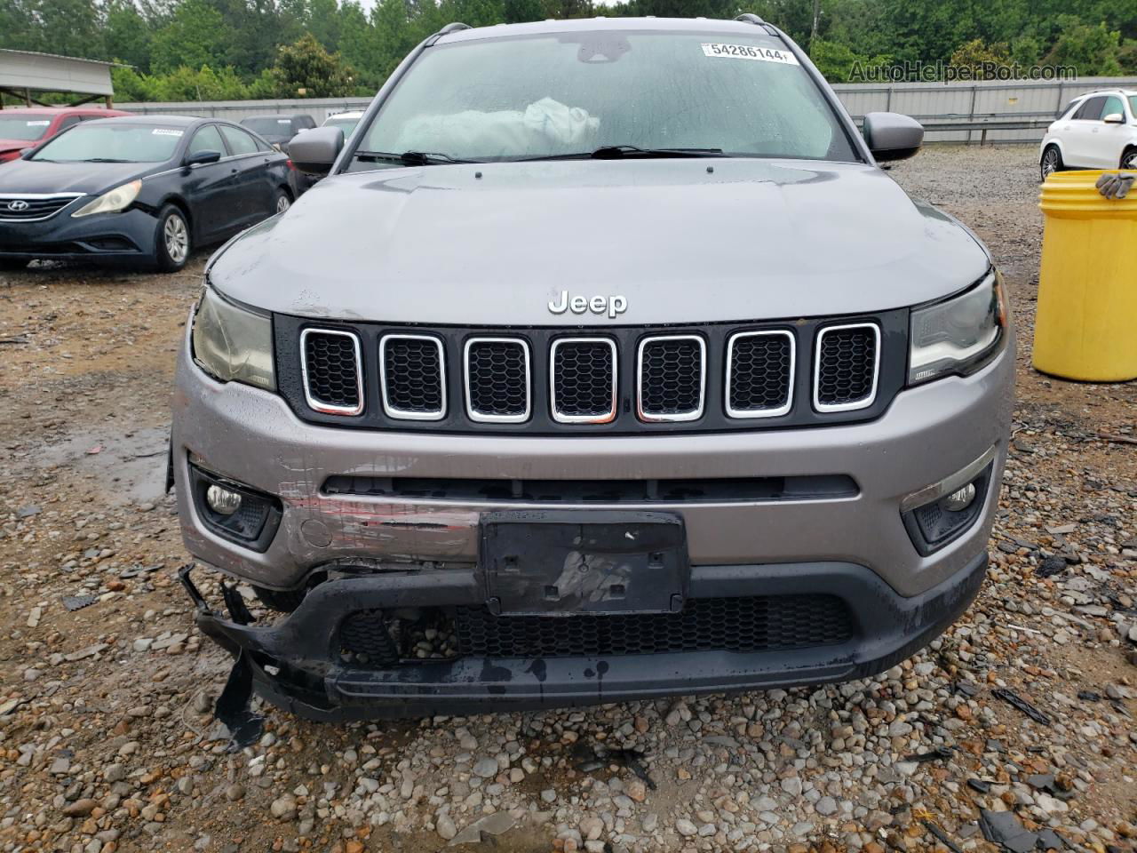 2018 Jeep Compass Latitude Серый vin: 3C4NJDBB7JT360105