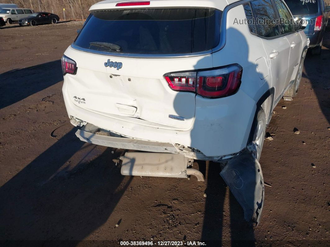 2018 Jeep Compass Latitude 4x4 White vin: 3C4NJDBB7JT434347