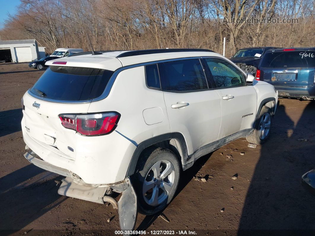 2018 Jeep Compass Latitude 4x4 White vin: 3C4NJDBB7JT434347