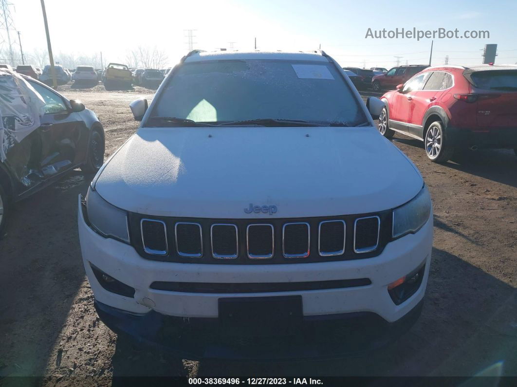 2018 Jeep Compass Latitude 4x4 White vin: 3C4NJDBB7JT434347