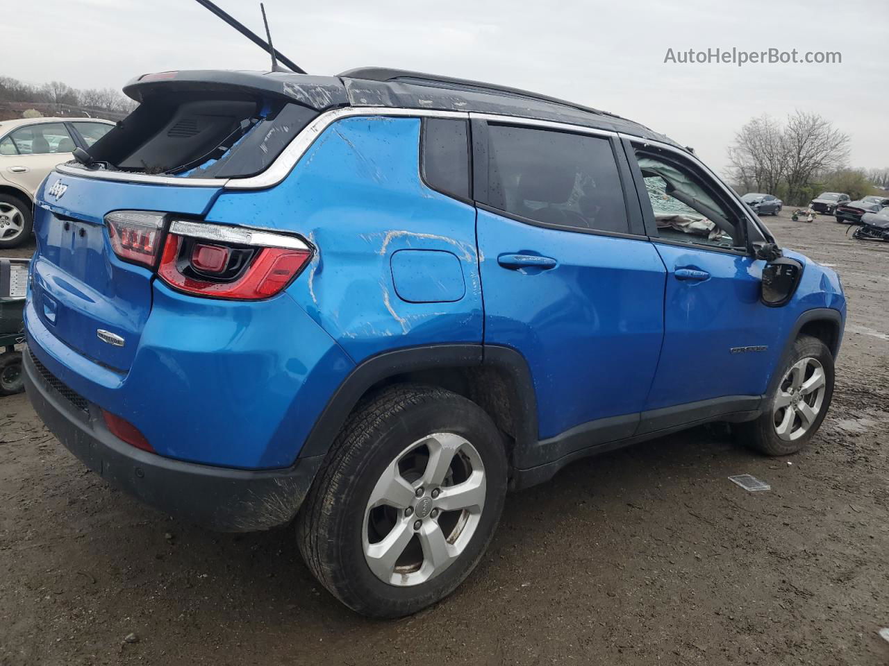 2018 Jeep Compass Latitude Синий vin: 3C4NJDBB8JT161936