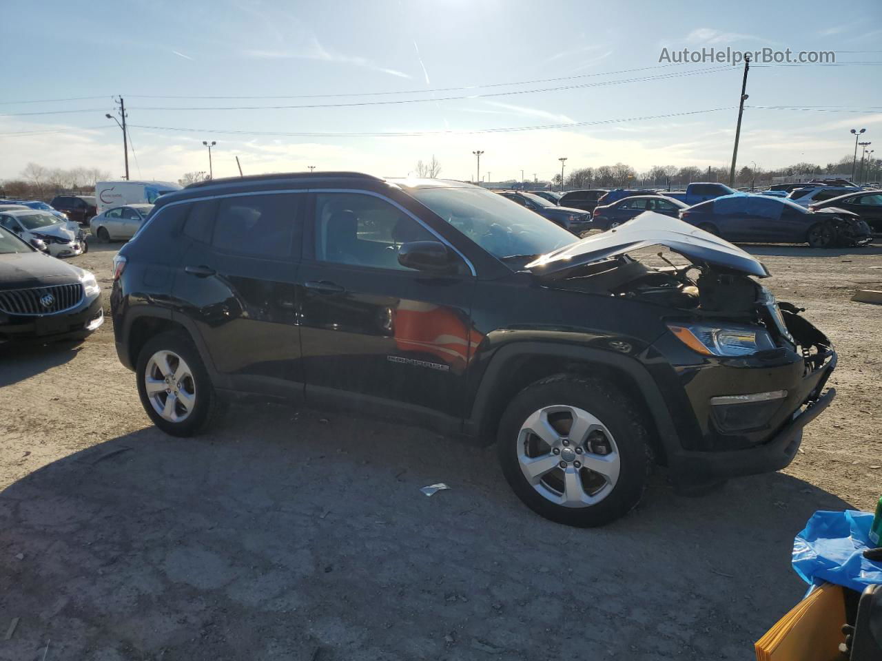 2018 Jeep Compass Latitude Black vin: 3C4NJDBB8JT178719