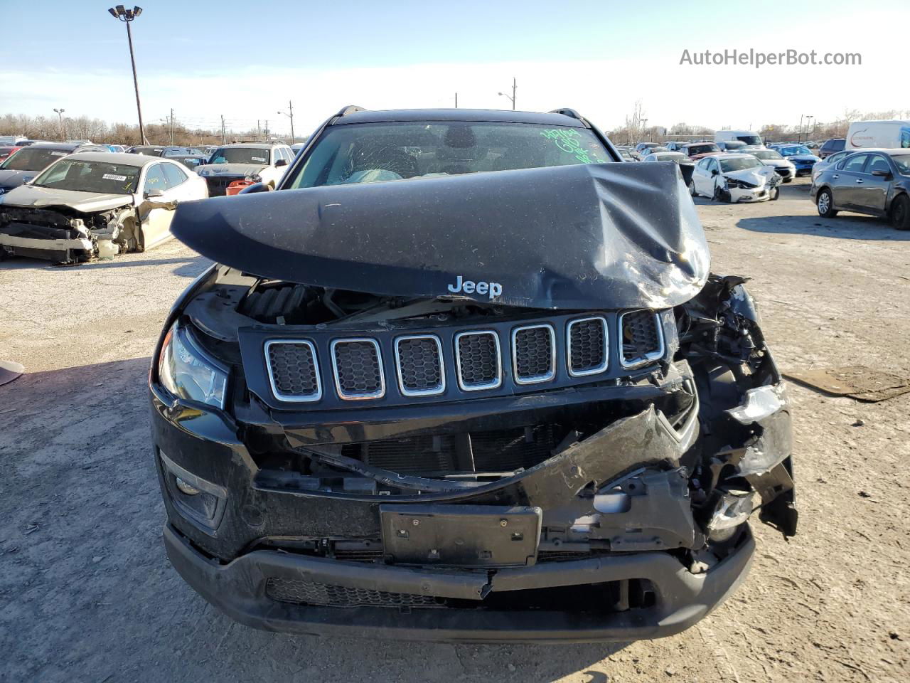 2018 Jeep Compass Latitude Black vin: 3C4NJDBB8JT178719