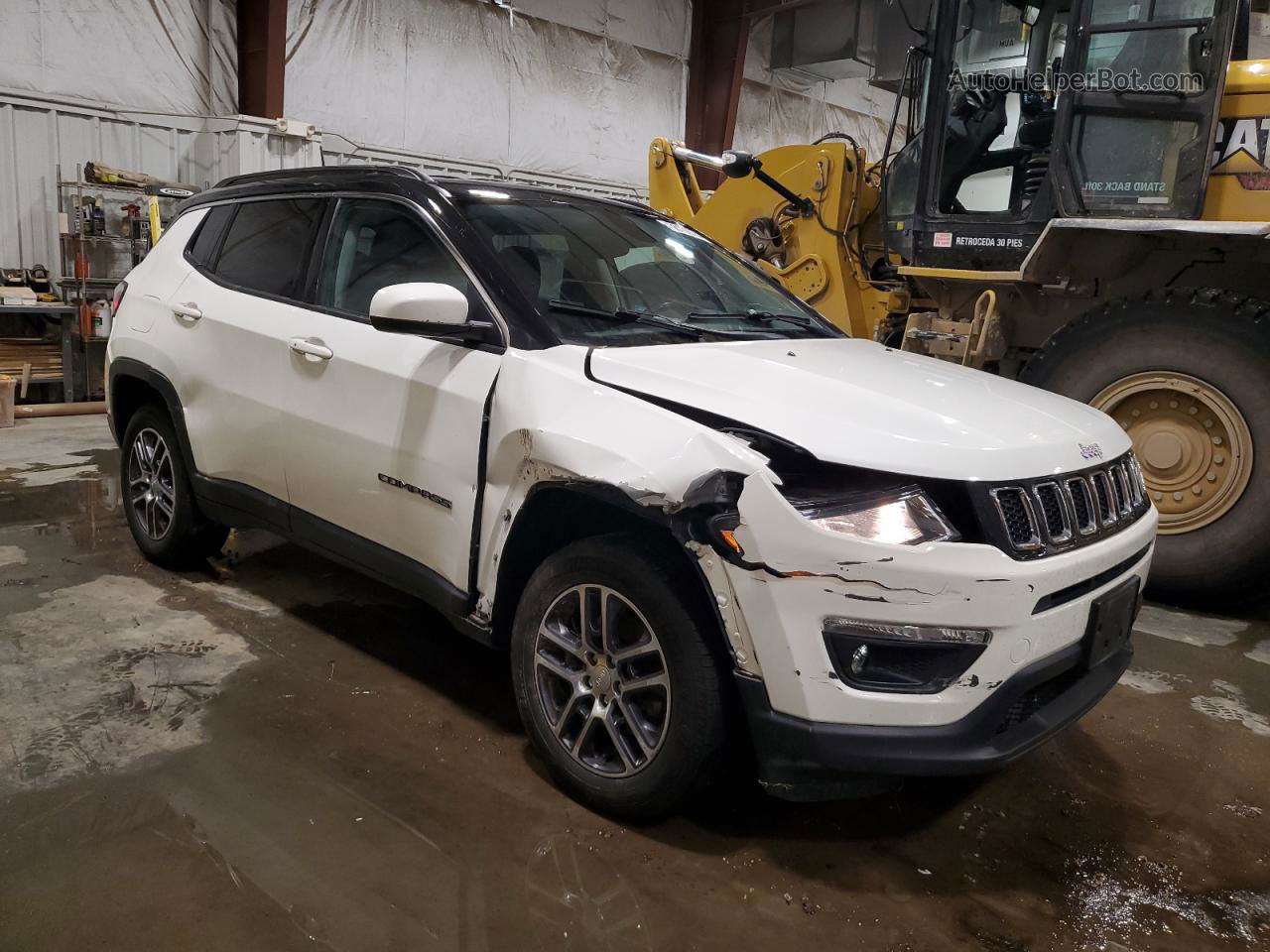 2018 Jeep Compass Latitude White vin: 3C4NJDBB8JT192670