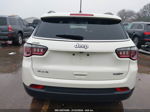 2018 Jeep Compass Latitude 4x4 White vin: 3C4NJDBB8JT345046