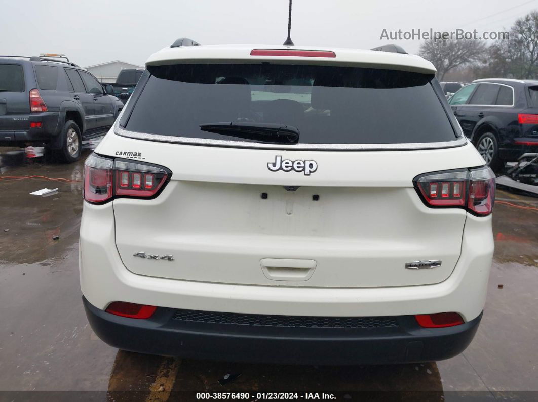 2018 Jeep Compass Latitude 4x4 White vin: 3C4NJDBB8JT345046