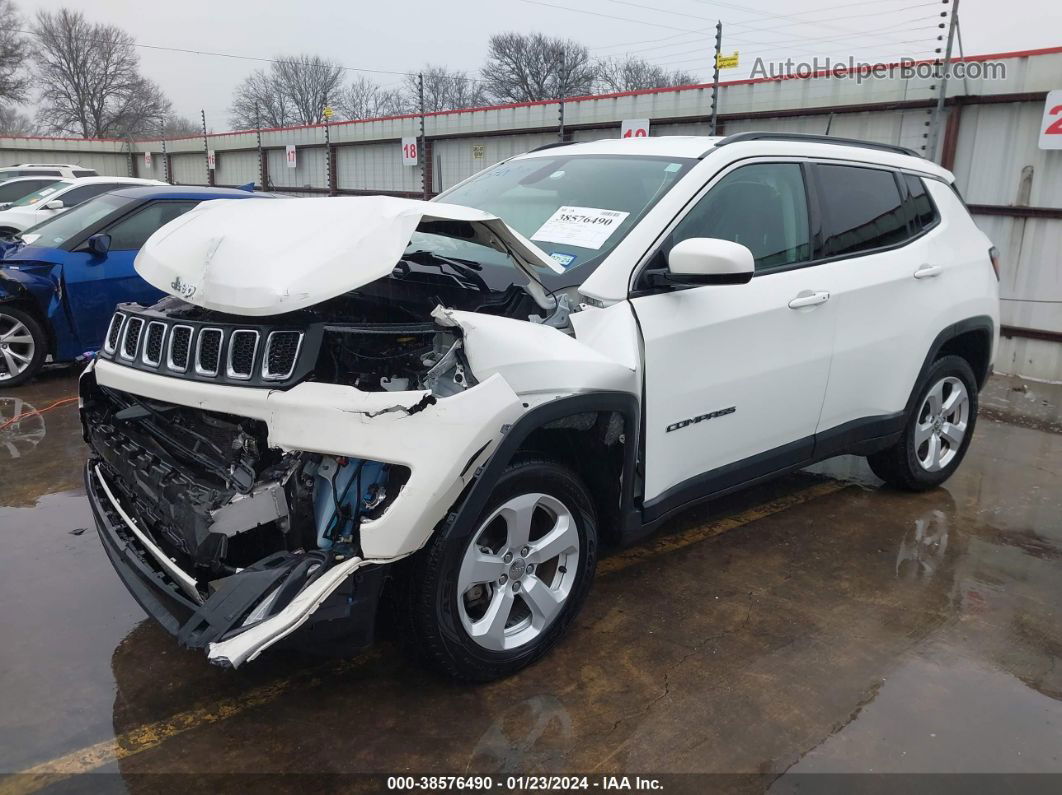 2018 Jeep Compass Latitude 4x4 White vin: 3C4NJDBB8JT345046