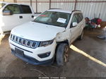 2018 Jeep Compass Latitude 4x4 White vin: 3C4NJDBB9JT162321