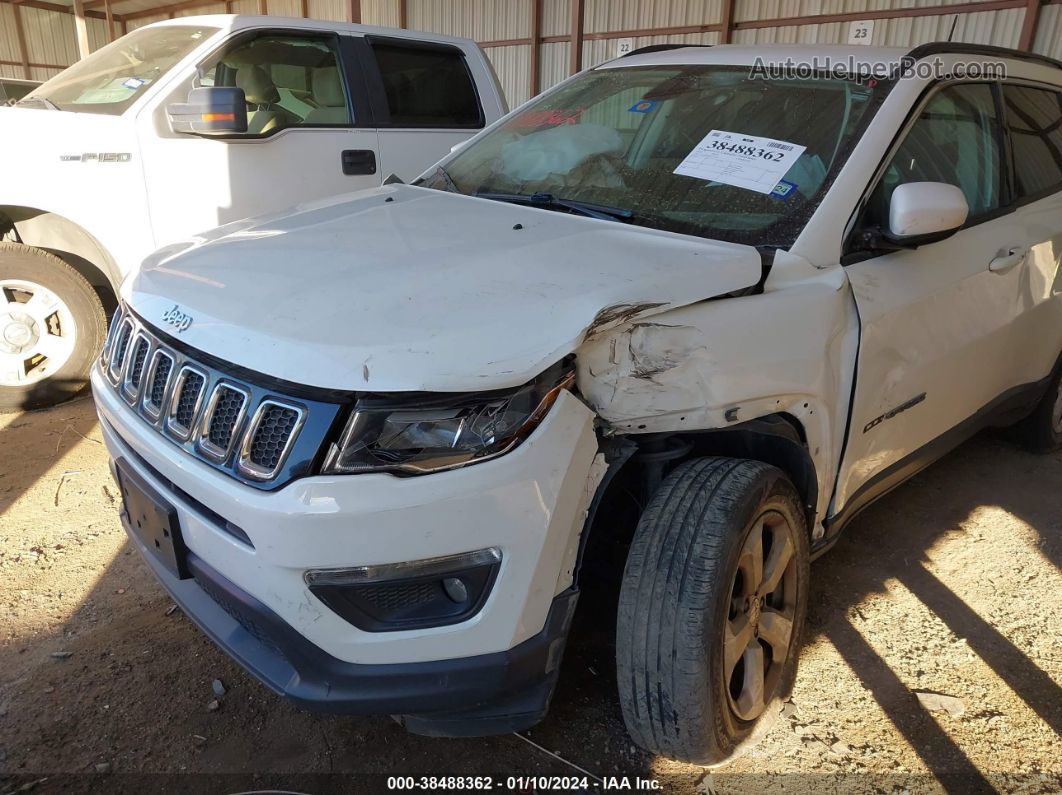 2018 Jeep Compass Latitude 4x4 White vin: 3C4NJDBB9JT162321