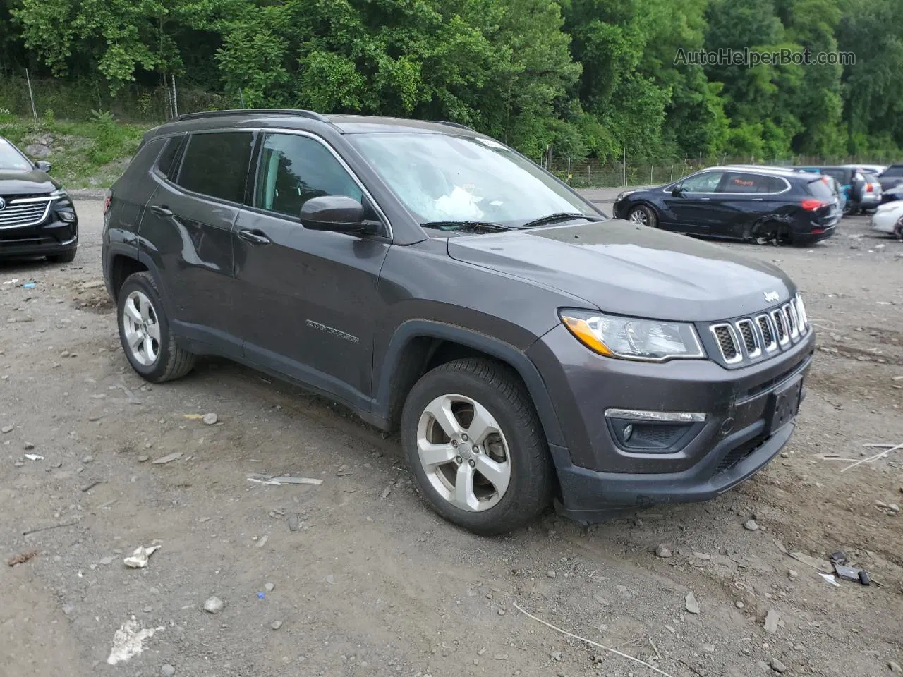 2018 Jeep Compass Latitude Серый vin: 3C4NJDBBXJT282614