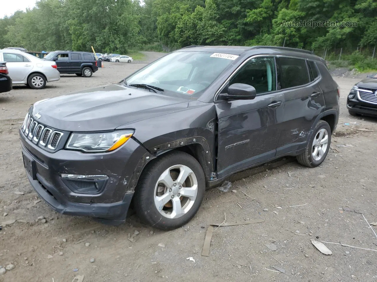 2018 Jeep Compass Latitude Gray vin: 3C4NJDBBXJT282614