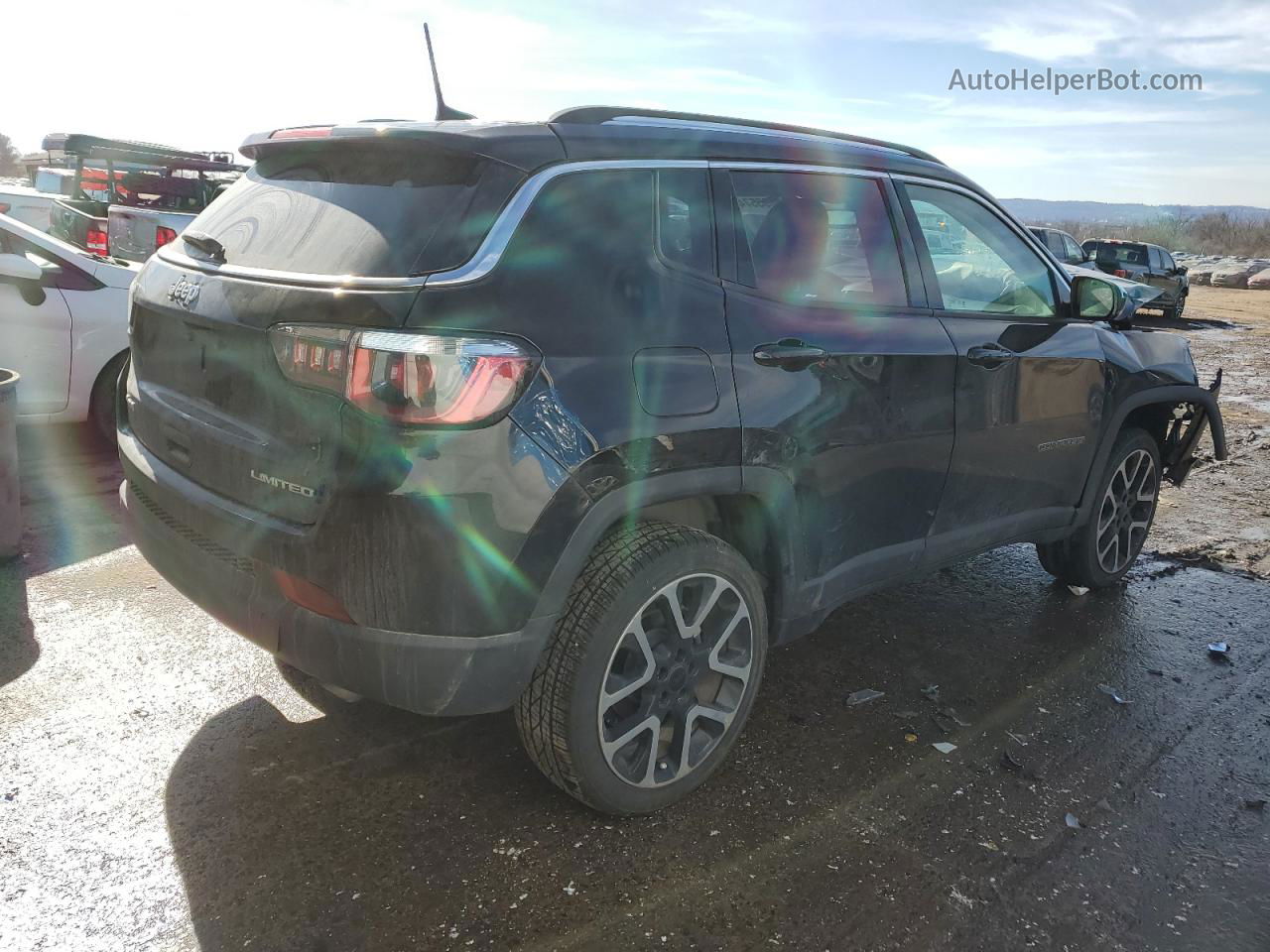 2018 Jeep Compass Limited Black vin: 3C4NJDCB2JT143480