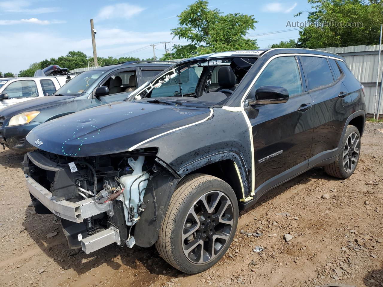 2018 Jeep Compass Limited Black vin: 3C4NJDCB5JT100946