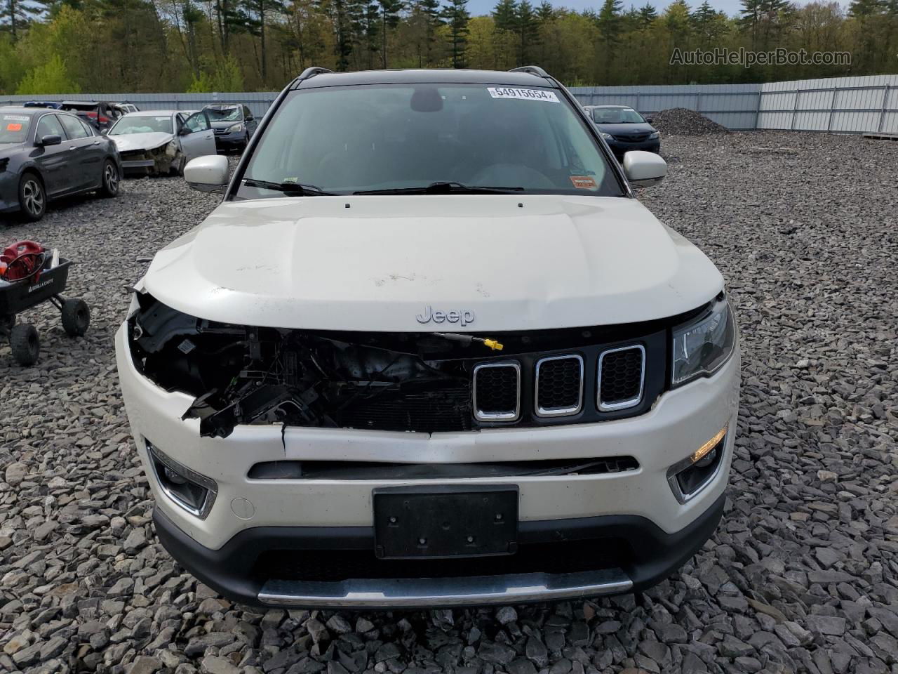 2018 Jeep Compass Limited White vin: 3C4NJDCB5JT373868