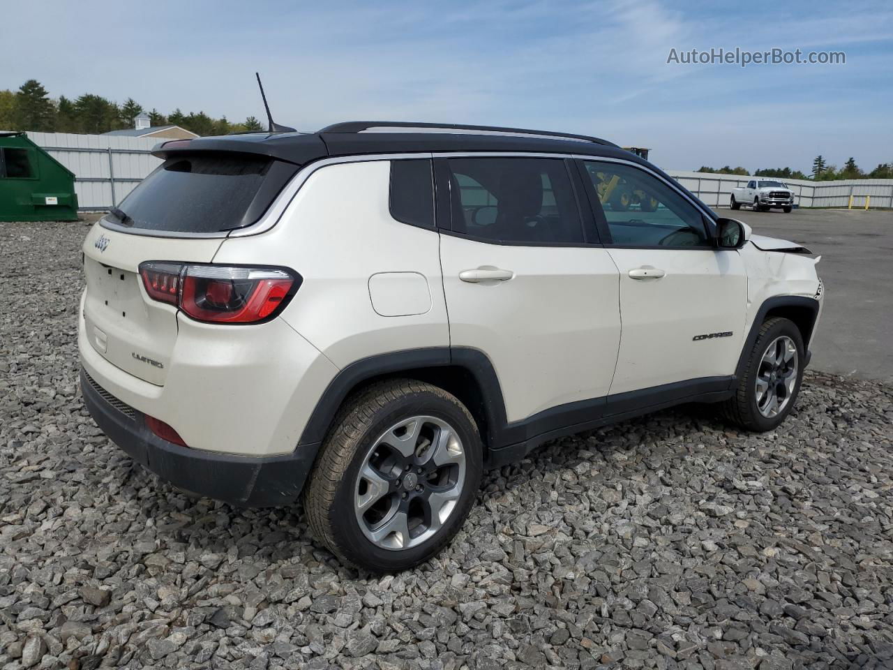 2018 Jeep Compass Limited White vin: 3C4NJDCB5JT373868