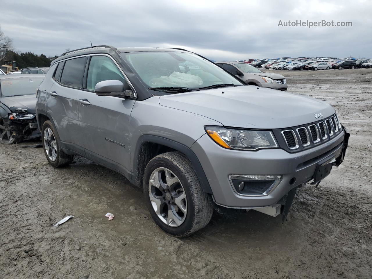 2018 Jeep Compass Limited Silver vin: 3C4NJDCB6JT163022