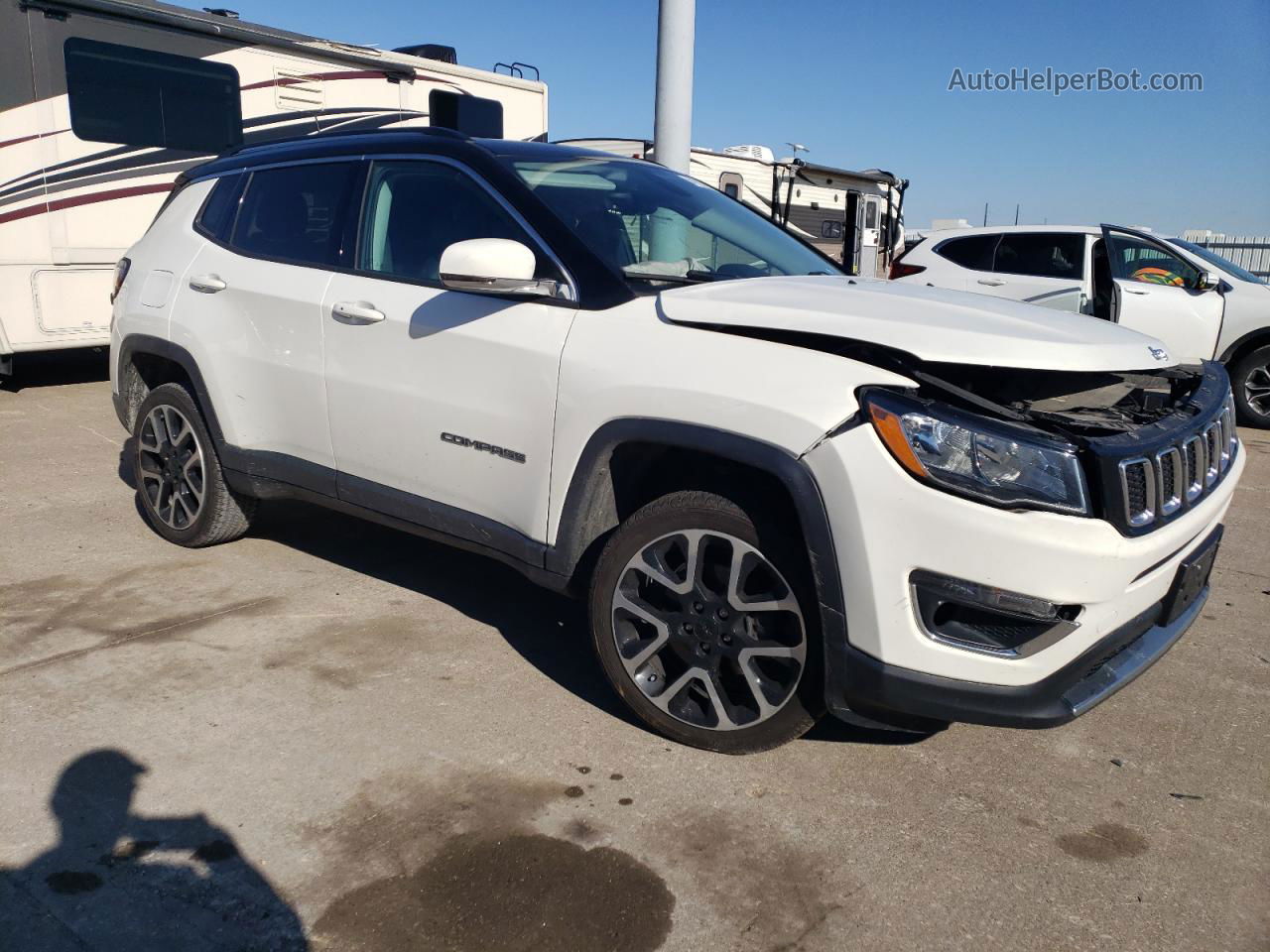 2018 Jeep Compass Limited White vin: 3C4NJDCB6JT263900