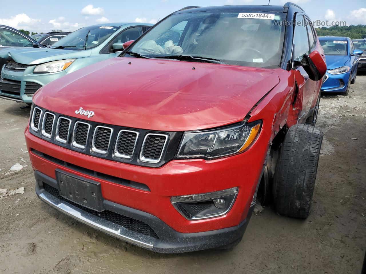 2018 Jeep Compass Limited Red vin: 3C4NJDCB7JT280625