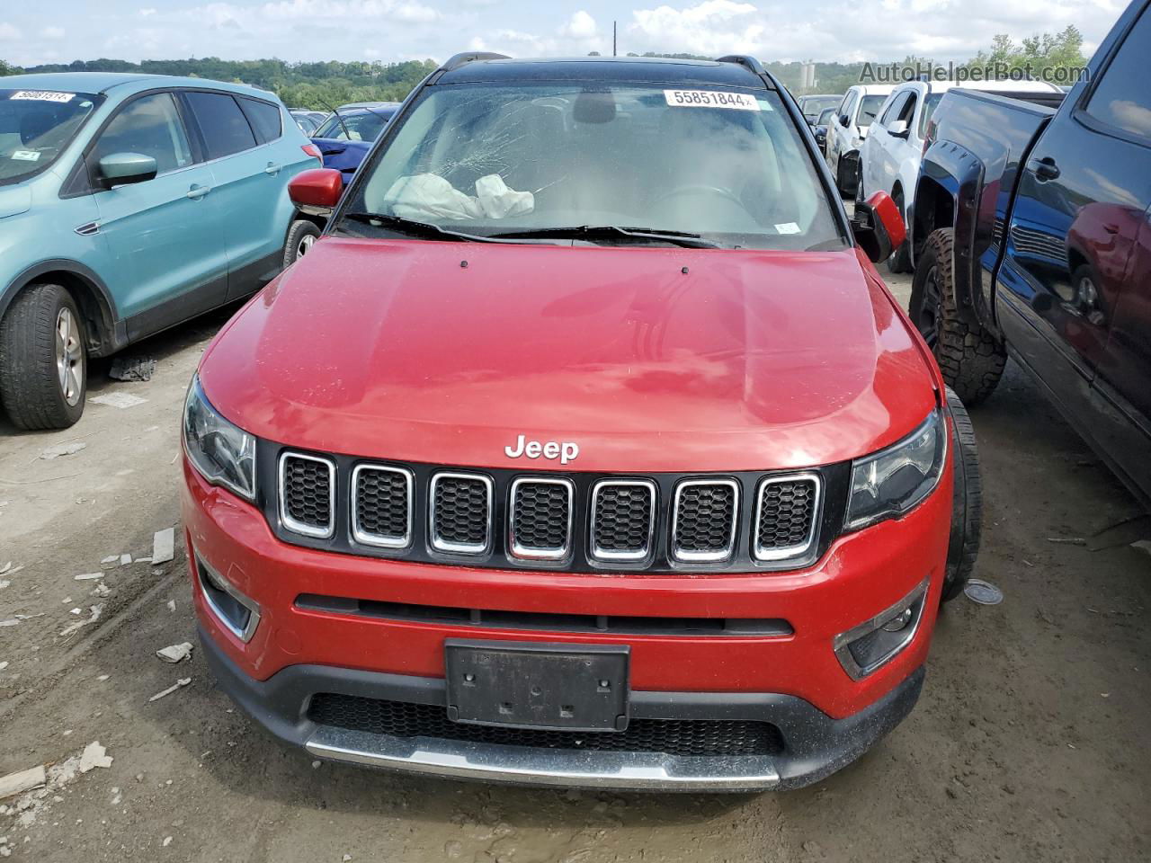 2018 Jeep Compass Limited Red vin: 3C4NJDCB7JT280625